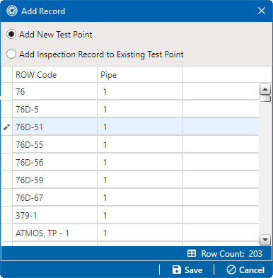 Add Record - Add New Facility Record