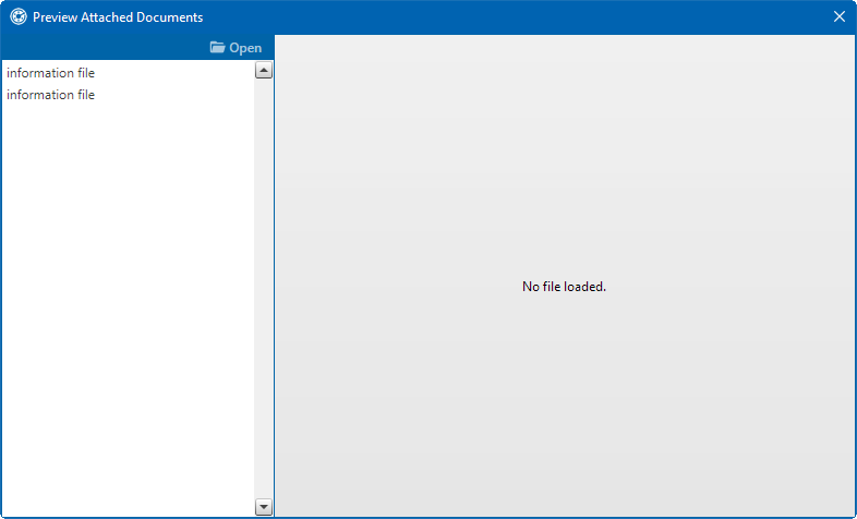 Preview Attached Documents Window