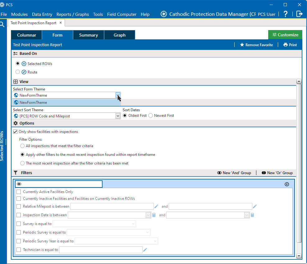 Select Form Theme Drop-down List