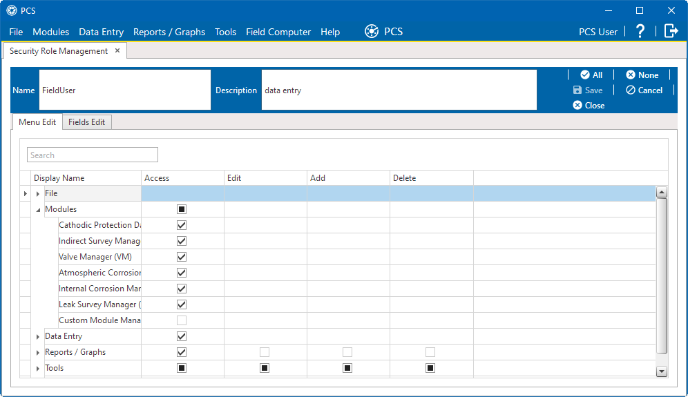 Expanded Item in Display Name Column