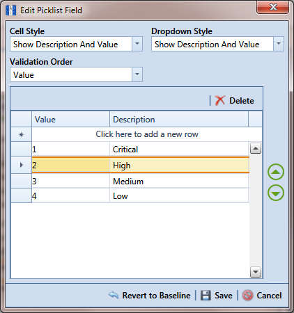 Edit Picklist Field