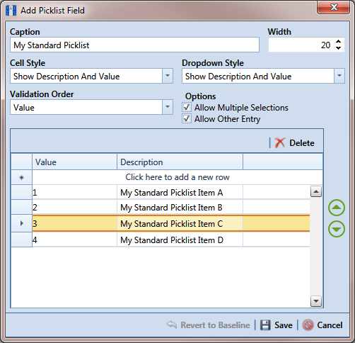 Add Picklist Field