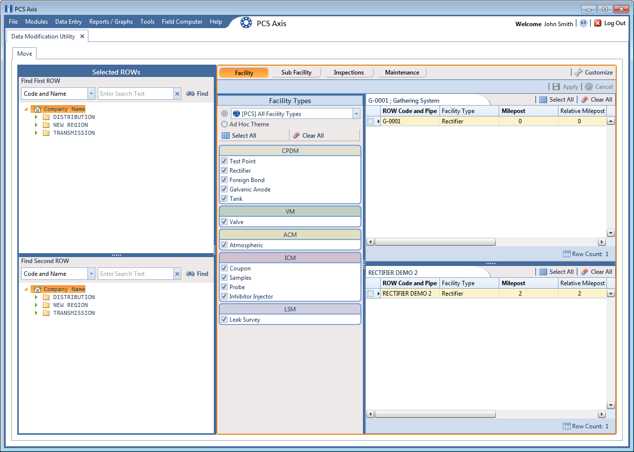 Data Modification Utility - Facility