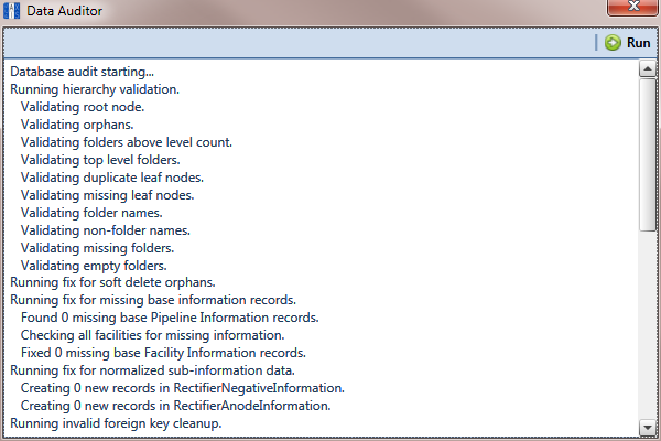 Database Integrity Check Completed