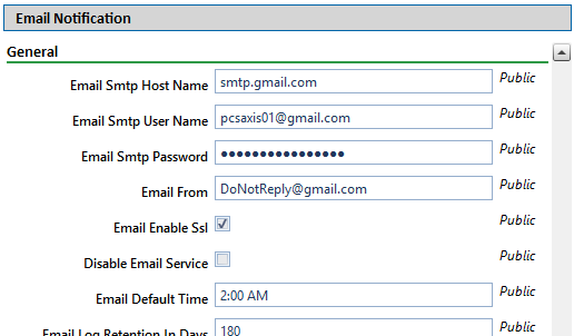 Email Notification Options