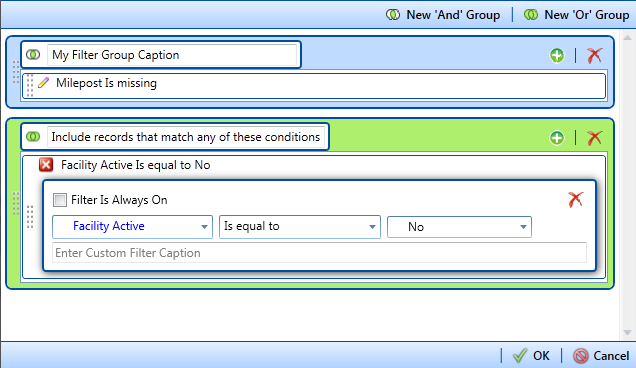 New 'Or' Filter Group