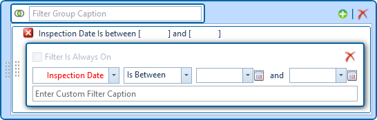 Inspection Date Is Between 'And' Filter