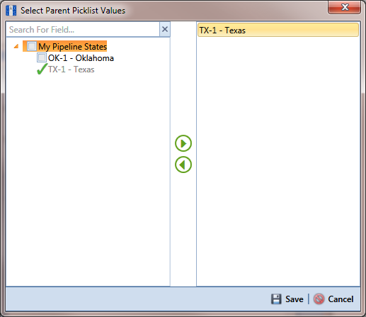 Select Parent Picklist Values