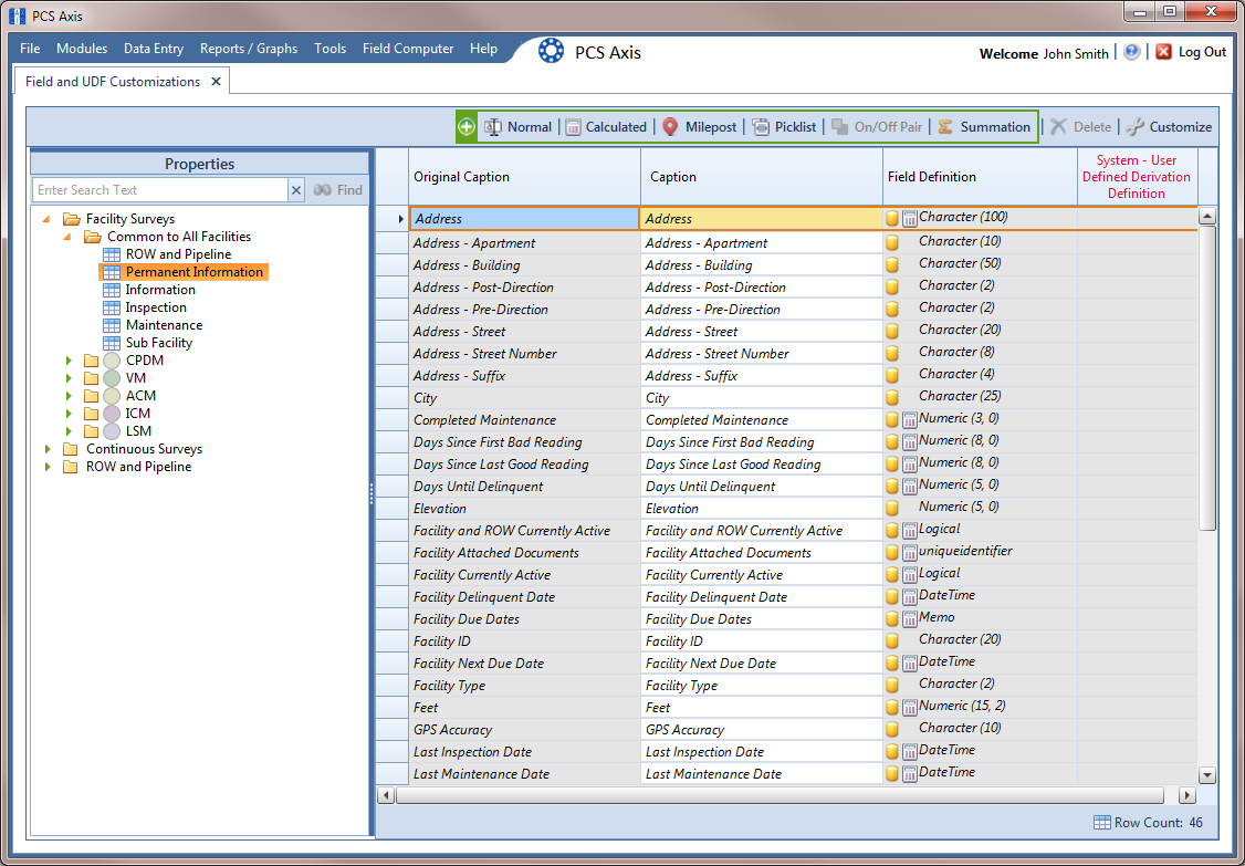 Field and UDF Customizations