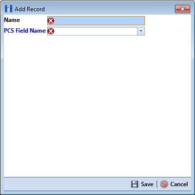 Add Record Dialog Box