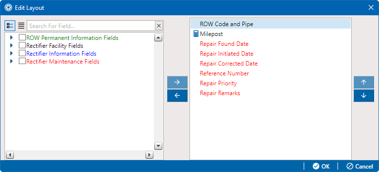 Edit Layout Window