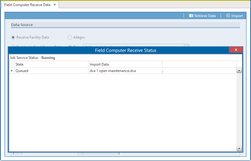 Field Computer Receive Status