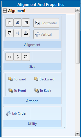 Forms Alignment Pane