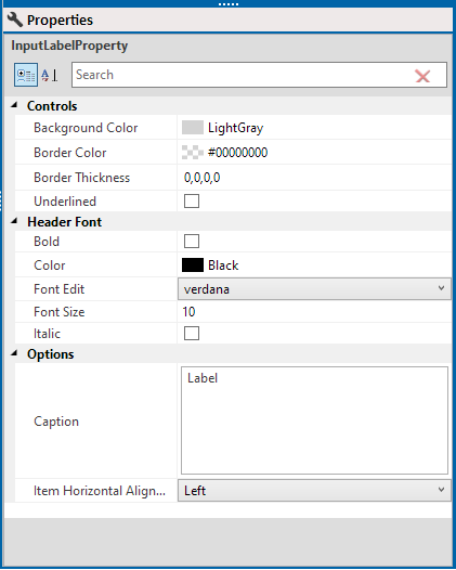 Label Control Properties