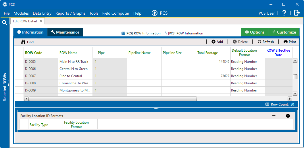 Information Tab with Records