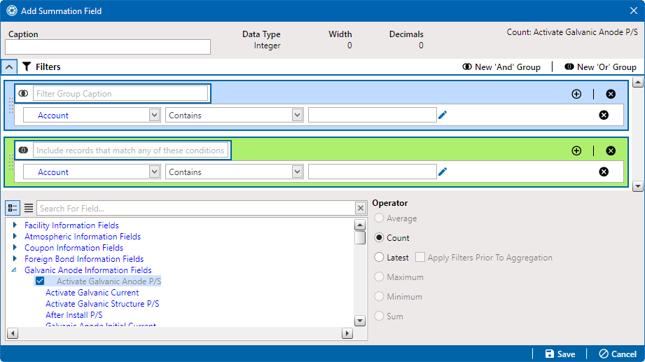 New 'And' and 'Or' Filters