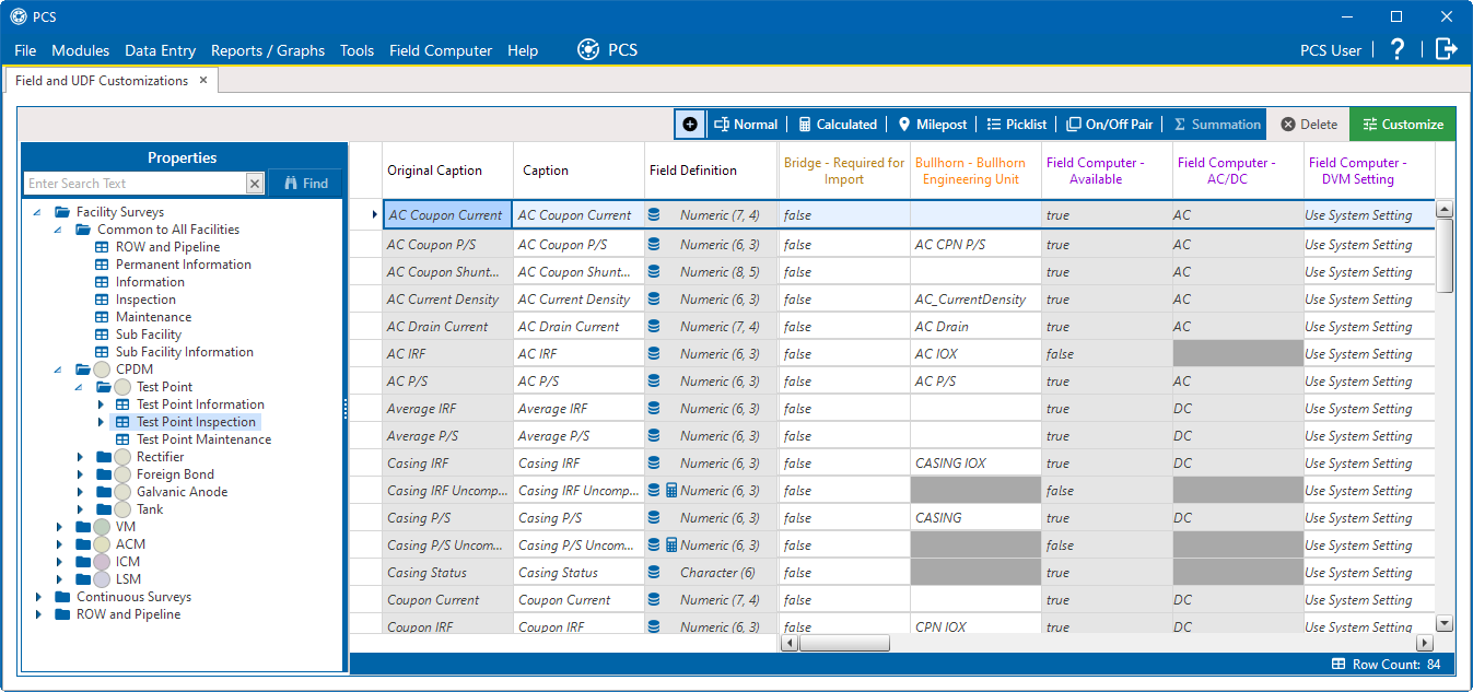 Field and UDF Customizations - Select Table