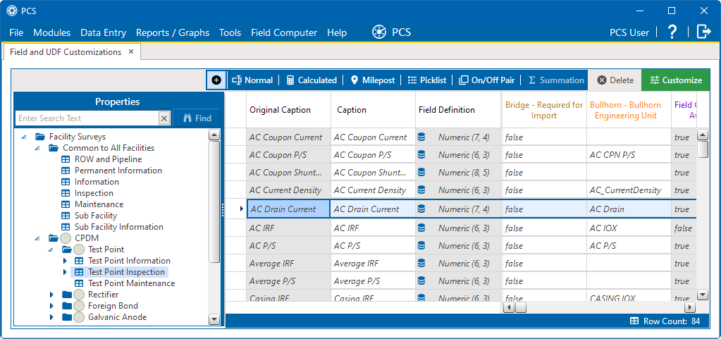 Field and UDF Customizations