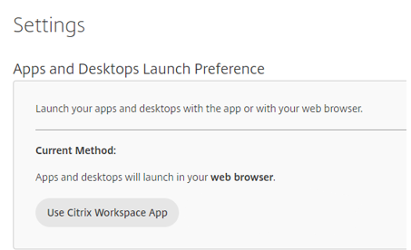 Use Citrix Workspace App Button
