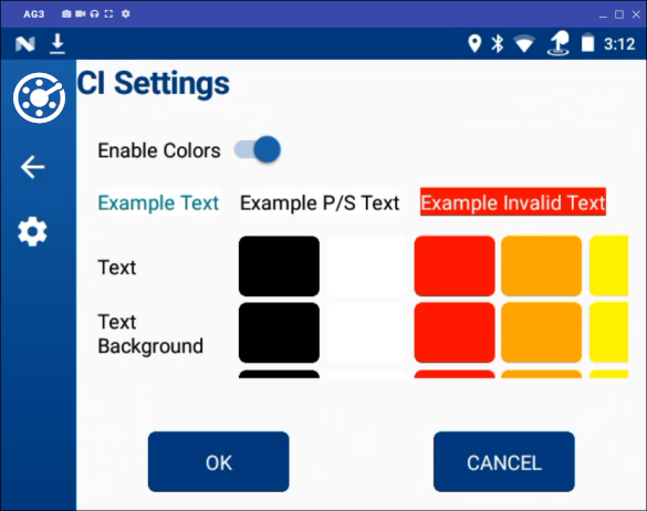 CI Settings - Enable Colors on Allegro AX