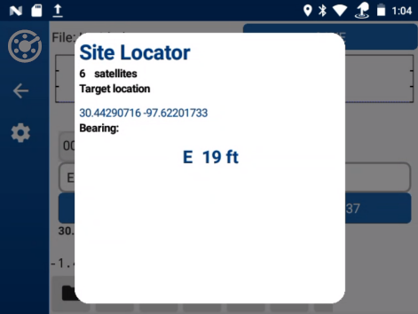 Site Locator Window - In Single Record View