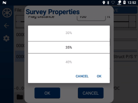 Survey Properties - Flagged Mode Warn At Percentages