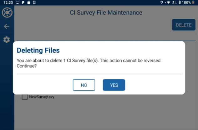 Deleting Files Warning Message