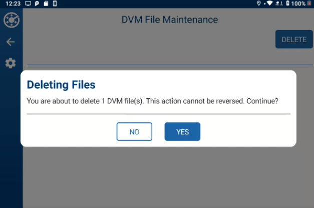 Deleting Files Warning Message