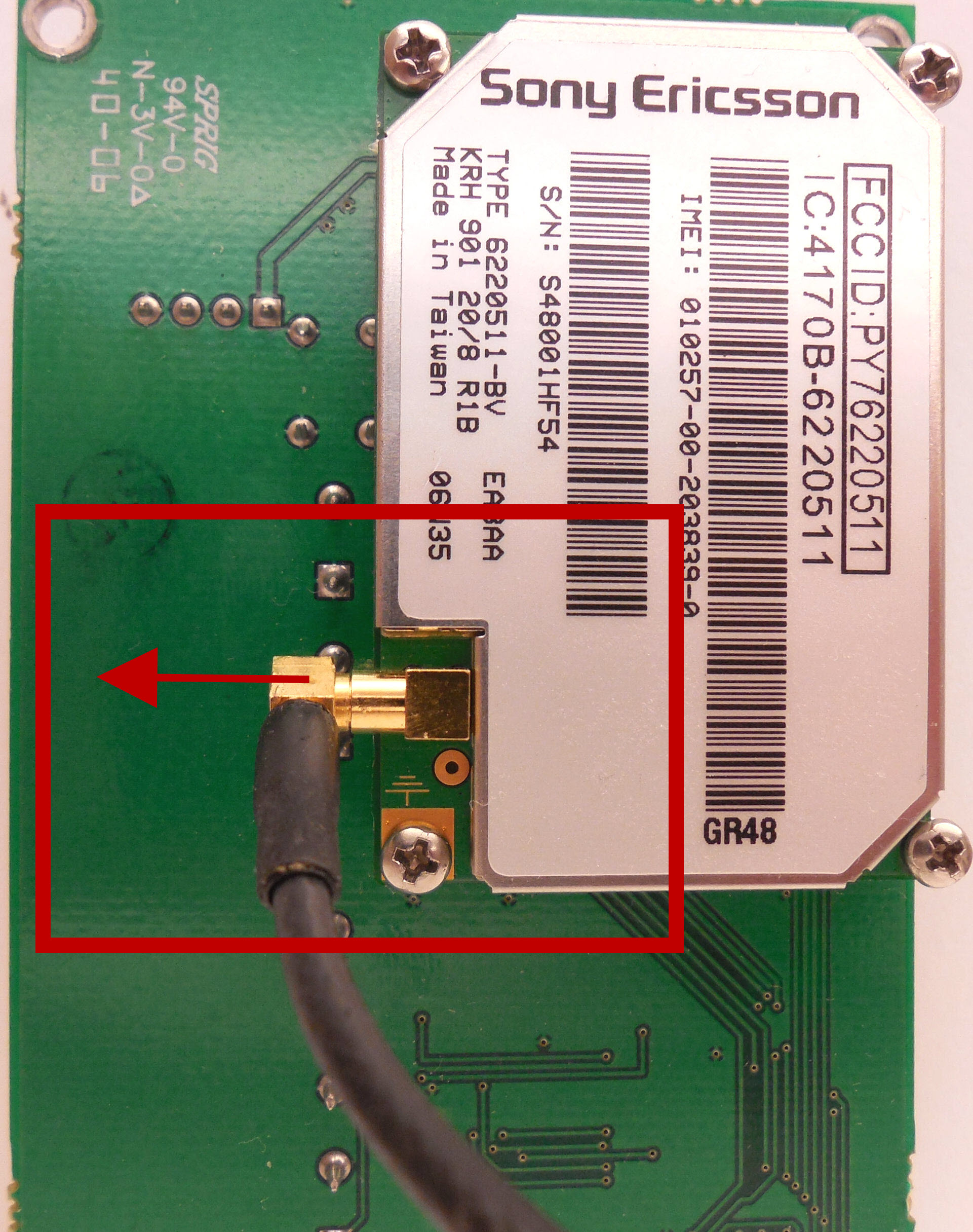 SDT16-GSM Antenna Connection