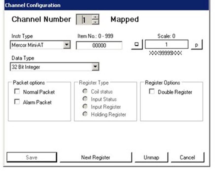 Mercury Register Configuration