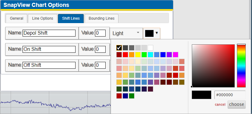 Shift Lines Color Options