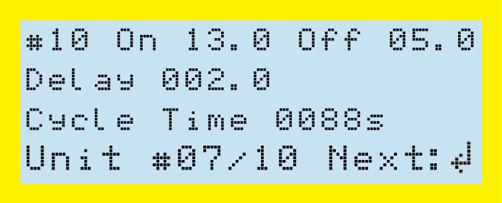 Interference Setup Screen