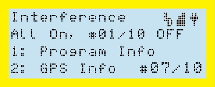 Interference Program Screen 3