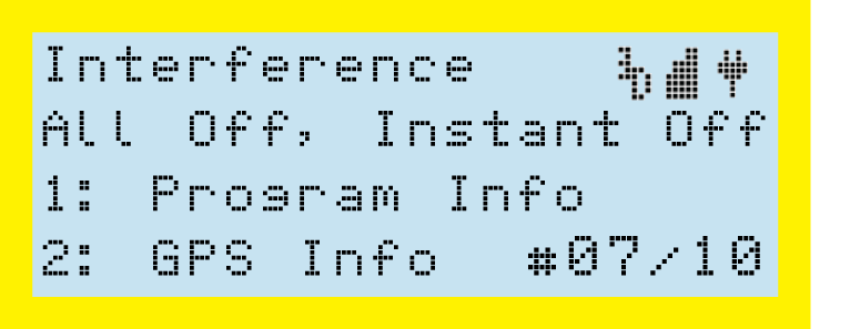 Interference Program Screen 1