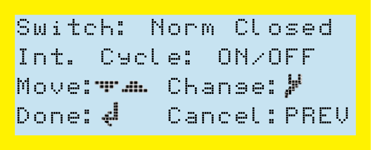 Output Parameters Screen