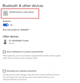 Add a Bluethooth Device Option