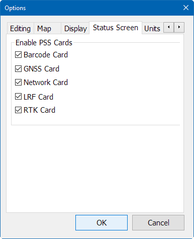 Status Screen Tab