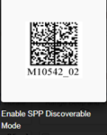 Enable SPP Discoverable Barcode