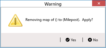 Warning Message to Delete Map