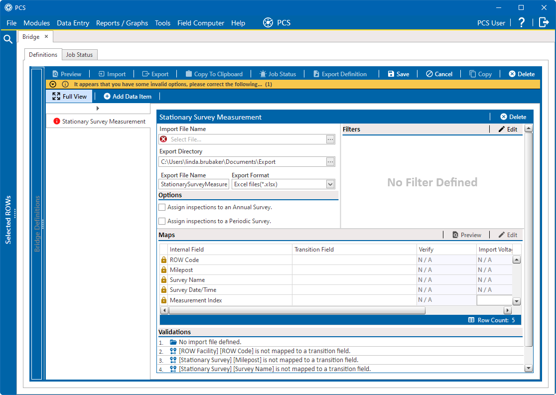 Data Items Pane