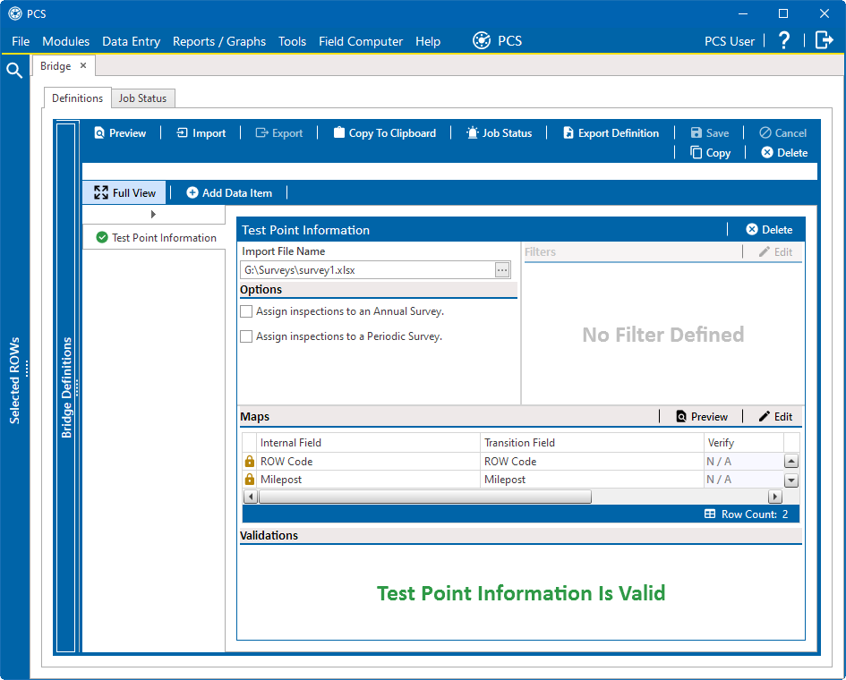 Validations for Data Items