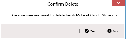 Confirm Delete Window