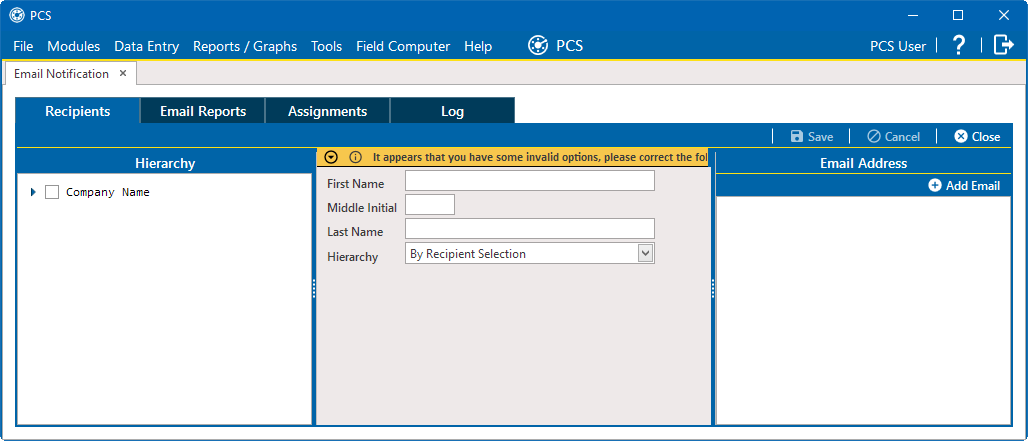 Add External User Email