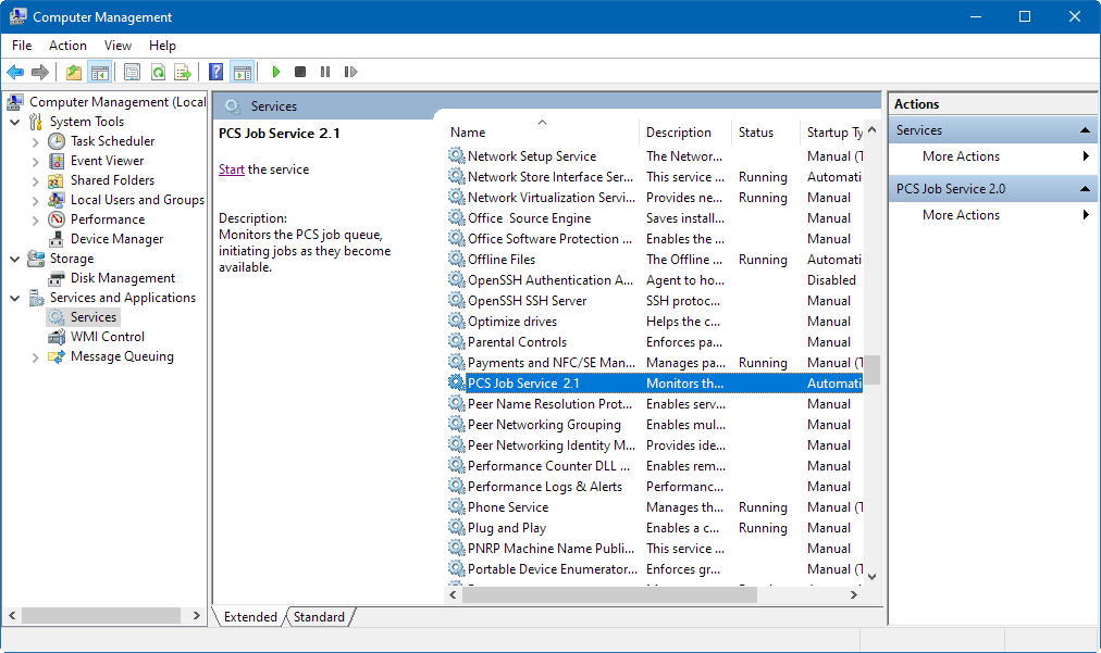 Computer Management Console