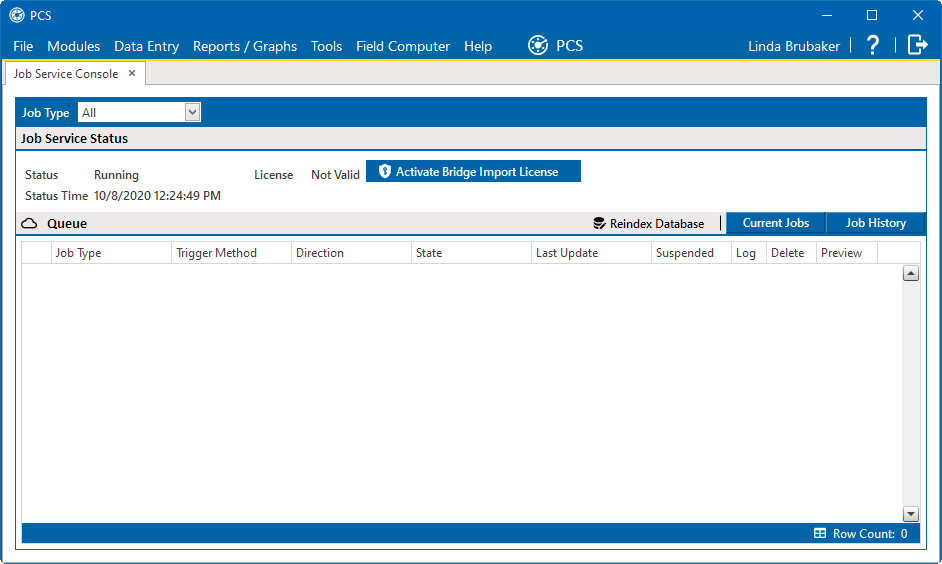 Job Service Console