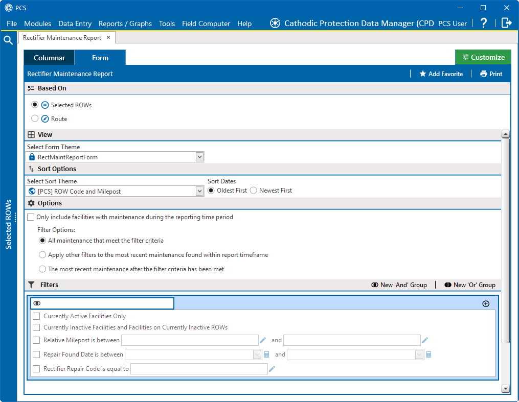 Work With Form Style Reports