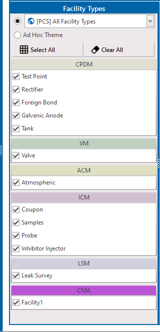 Facility Type Theme Option