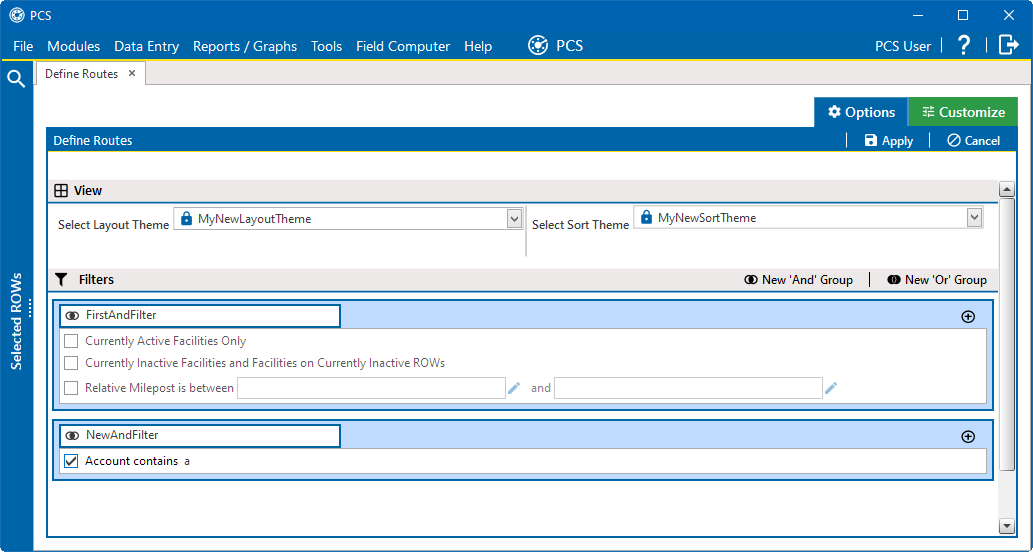 Select Filters for Use