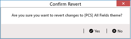 Confirm Revert Message Window
