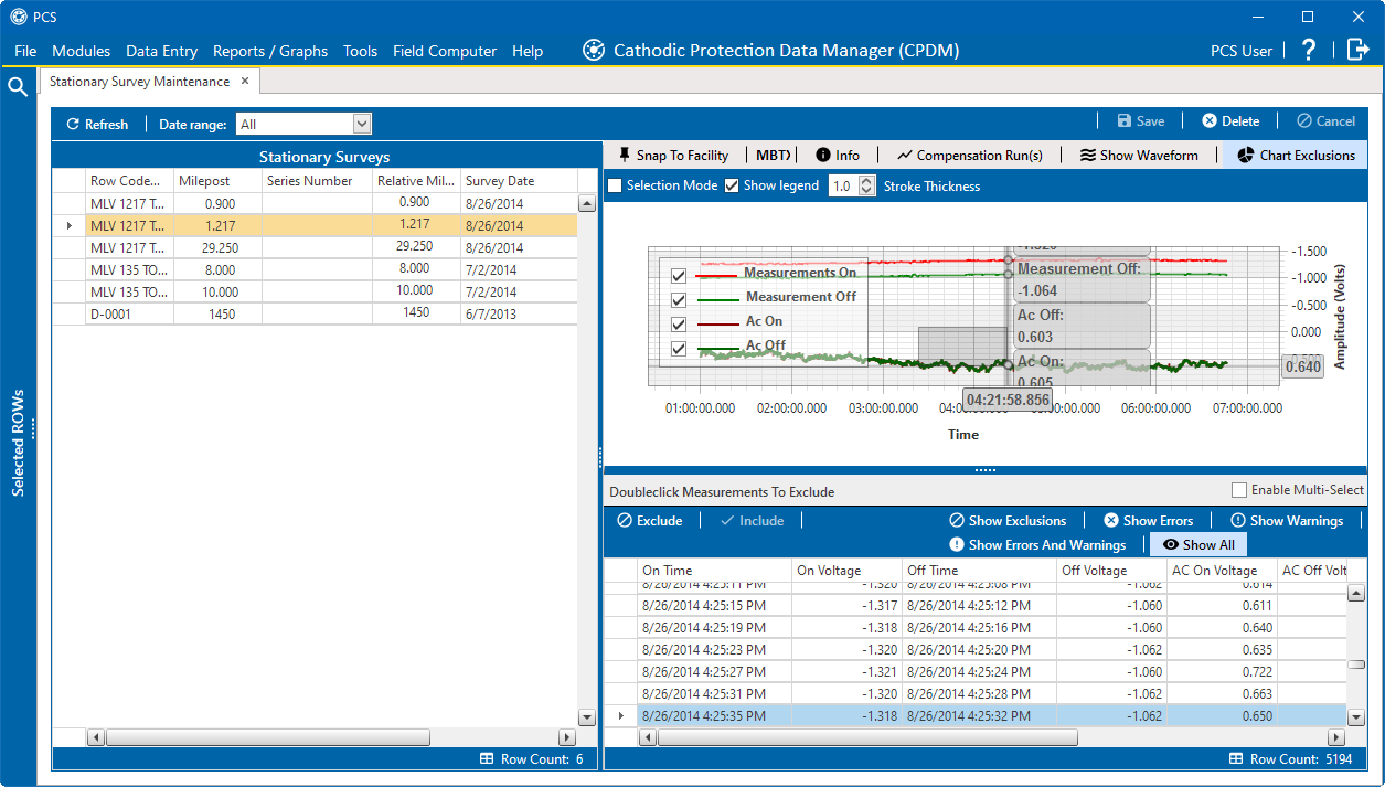 Select Survey Record in Grid